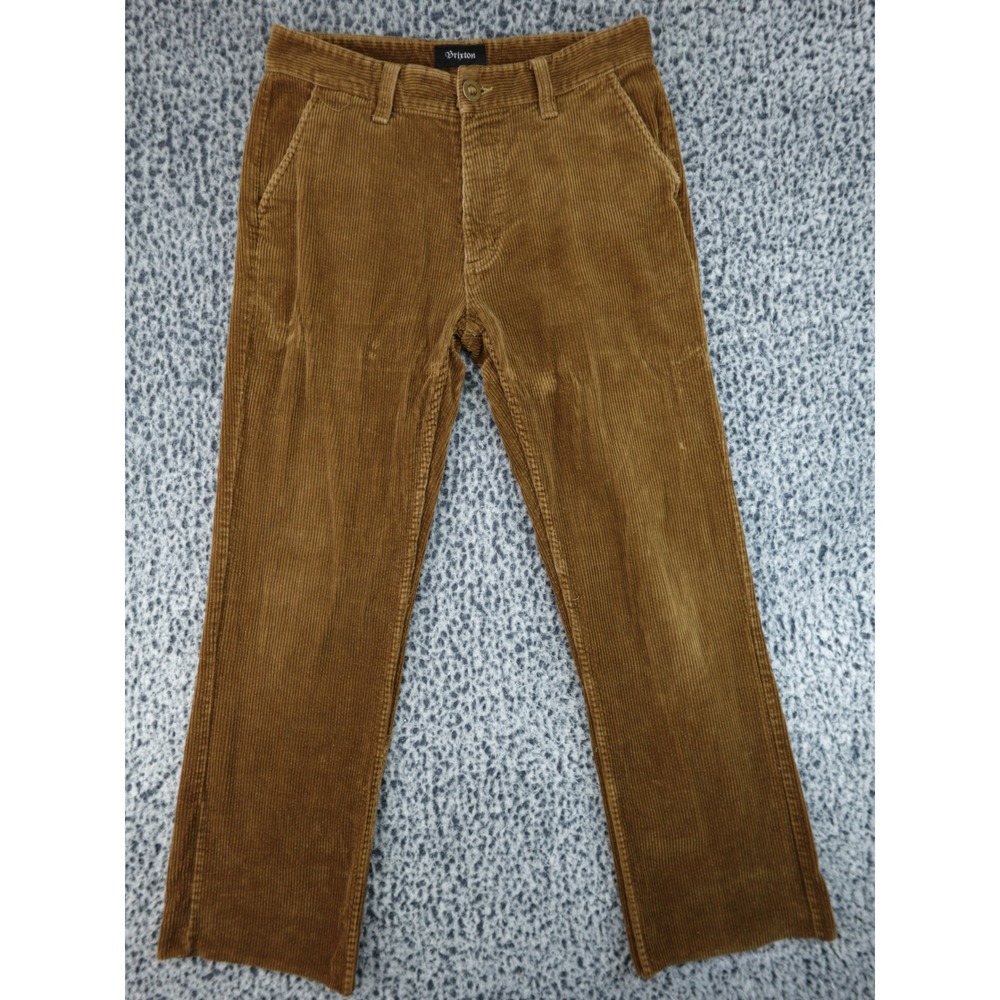 Brixton Corduroy Pants Mens 31x32 Brown Excellent Straight Leg‎ Wide Wale Skater